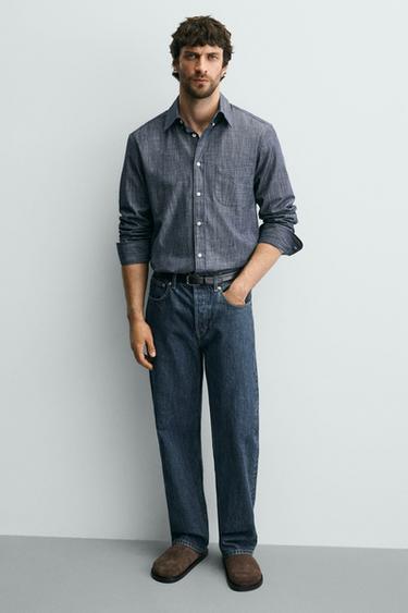 ZUECO PIEL - Chocolate de Zara - Imagen 0