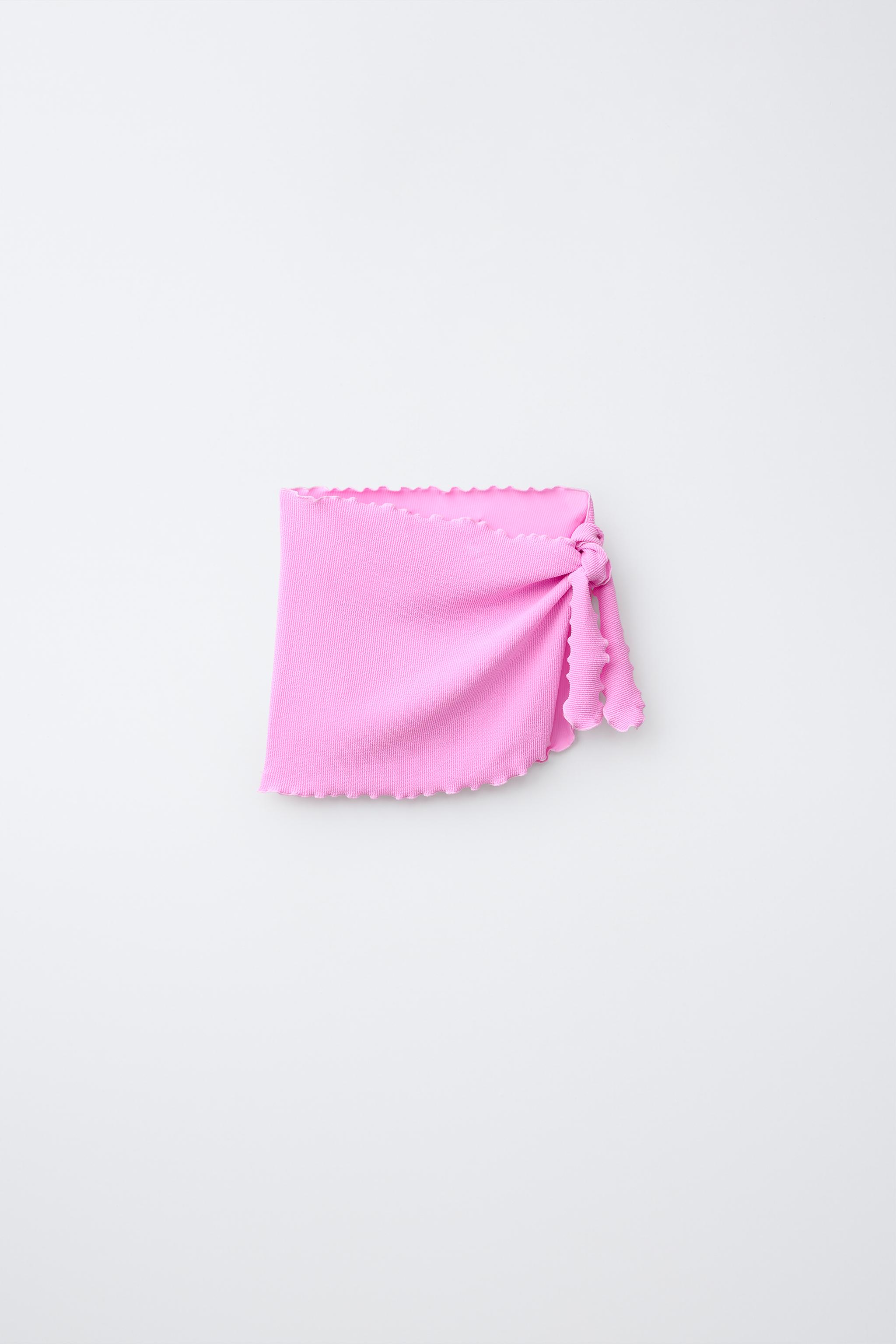 RIBBED PAREO — Pink