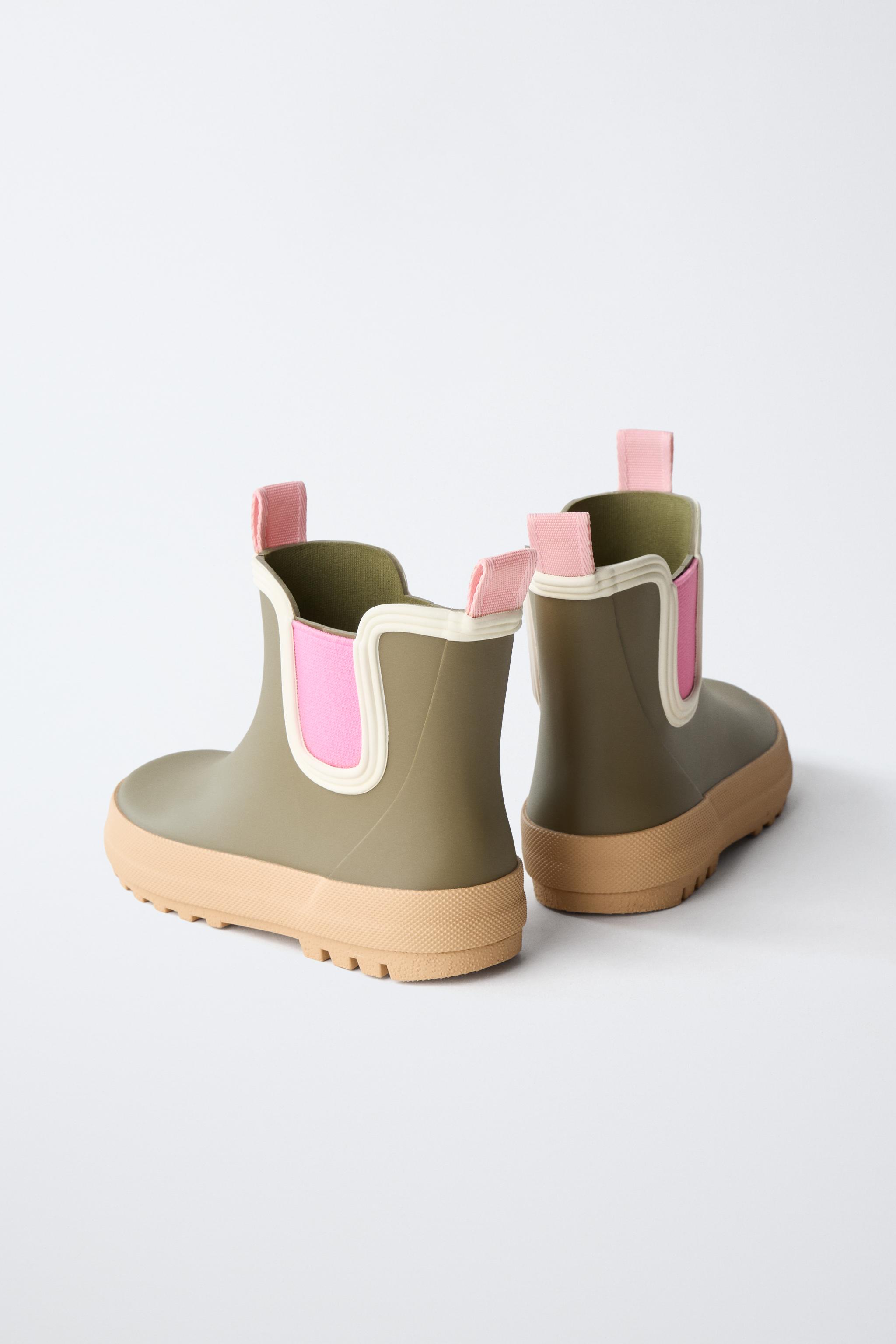 Детские ботинки Zara CONTRAST COLOR RAIN BOOTS — фото 5