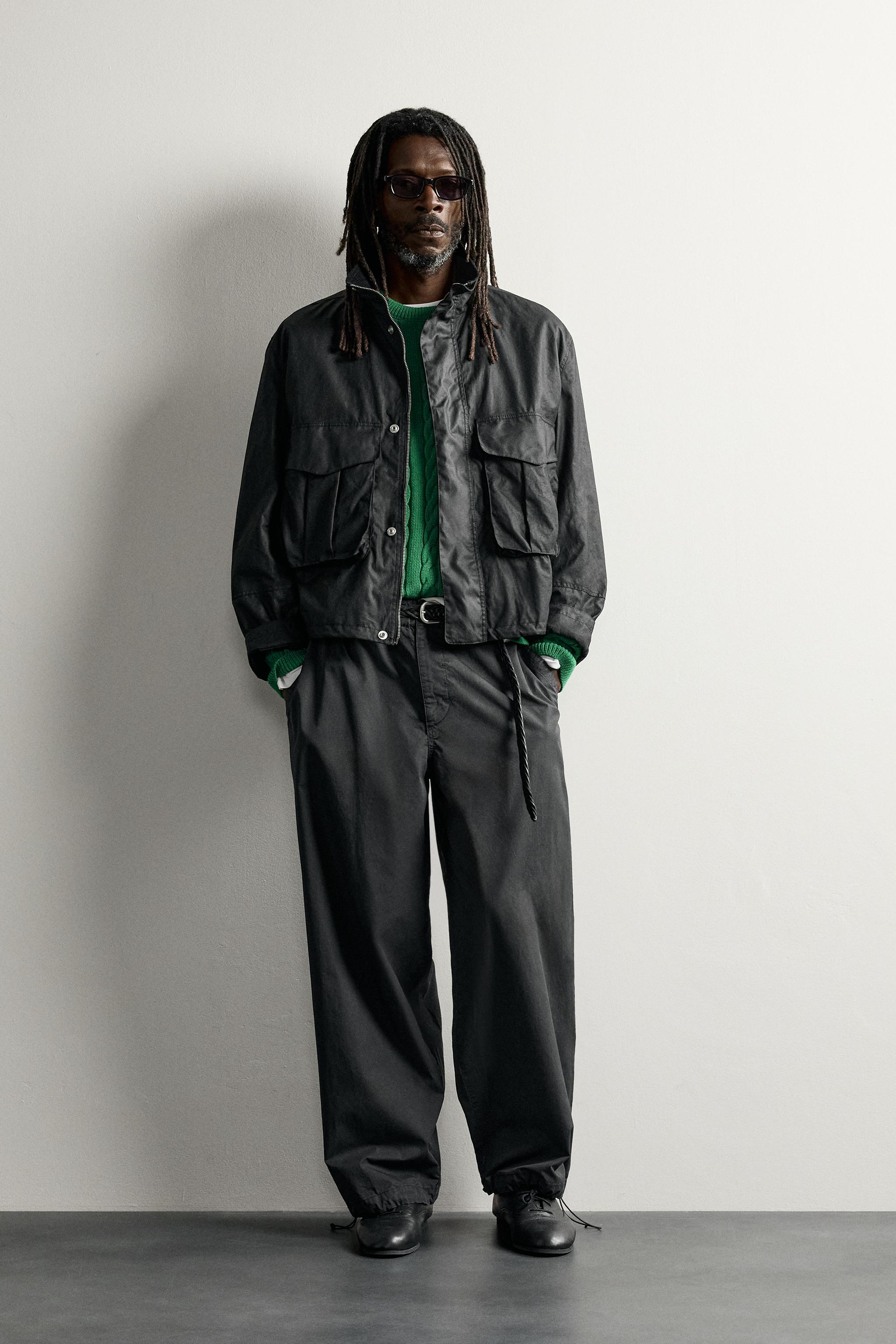 Мужские куртки Zara AARON LEVINE X ZARA WAXED EFFECT JACKET