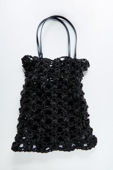 MINI SHOPPER CROCHET - Negro de Zara