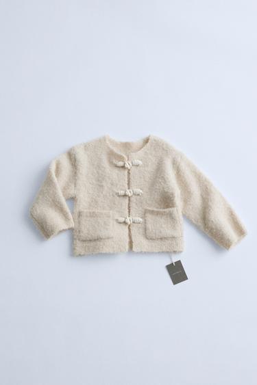Zara TIMELESZ - WOOL BLEND TOGGLE JACKET - Mid-ecru