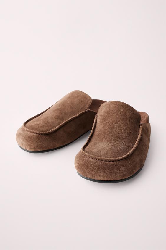 MULE EN CROÛTE DE CUIR CREATED BY CARAMEL LONDON X ZARA - Cuir de Zara - Image 4