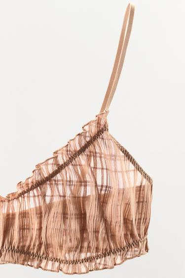 BRALETTE ÉLASTIQUES FRONCÉS - rose poudré de Zara - Image 3