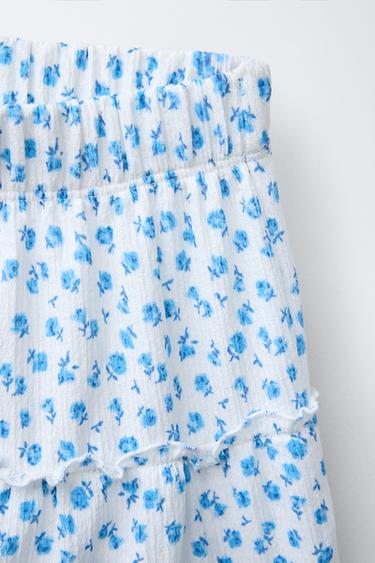 TEXTURED PRINT BERMUDA SKORT - Blue by Zara - Image 2