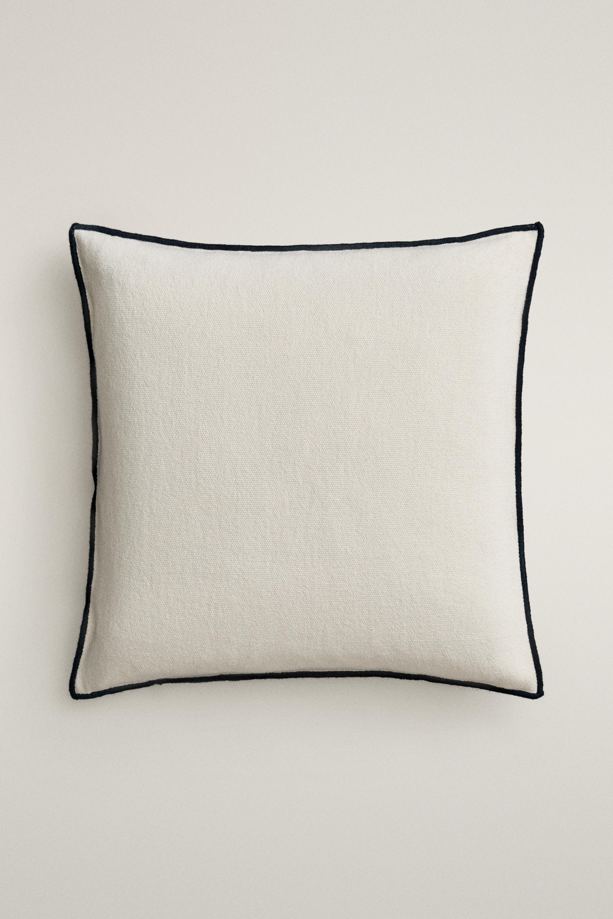 LINEN THROW PILLOW COVER — White