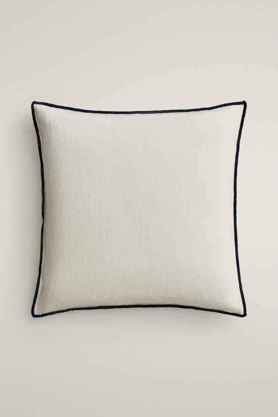 LINEN CUSHION COVER - White by Zara - Image 0