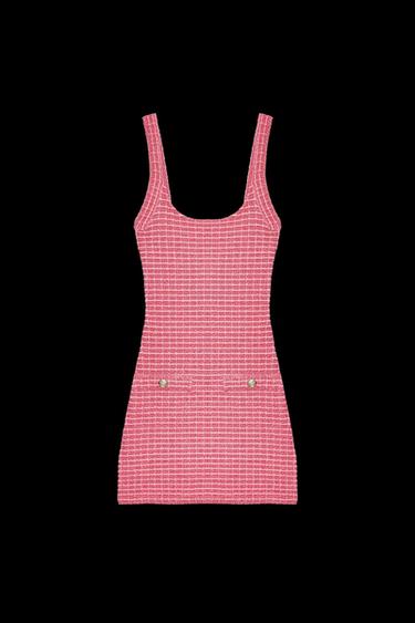 Zara STRETCH SHORT DRESS - Strawberry - Image 0