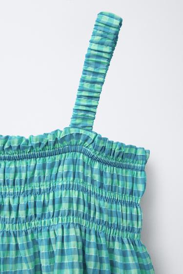 GINGHAM DRESS - Turquoise by Zara - Image 2