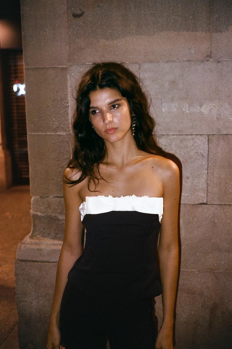 TOP BUSTIER COMBINÉ NŒUD