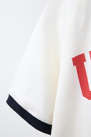 TEXT PRINT T-SHIRT WITH VIBRANT TRIMS - White by Zara - Image 3