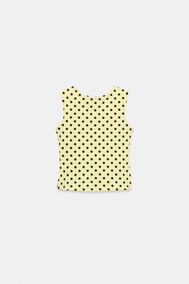 SPOTTED T-SHIRT - Yellow by Zara