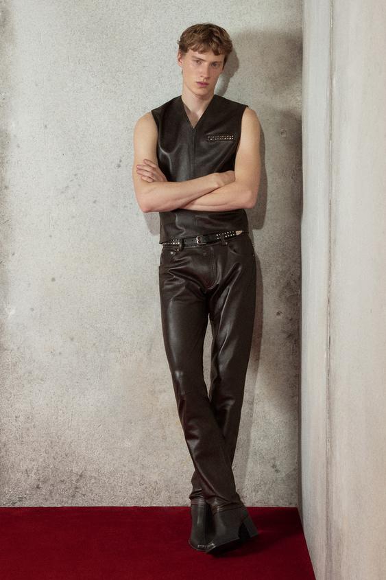 LEATHER SLIM FIT PANTS LUDOVIC DE SAINT SERNIN x ZARA