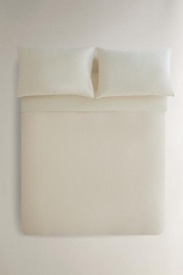 MUSLIN DUVET COVER - Ecru by Zara
