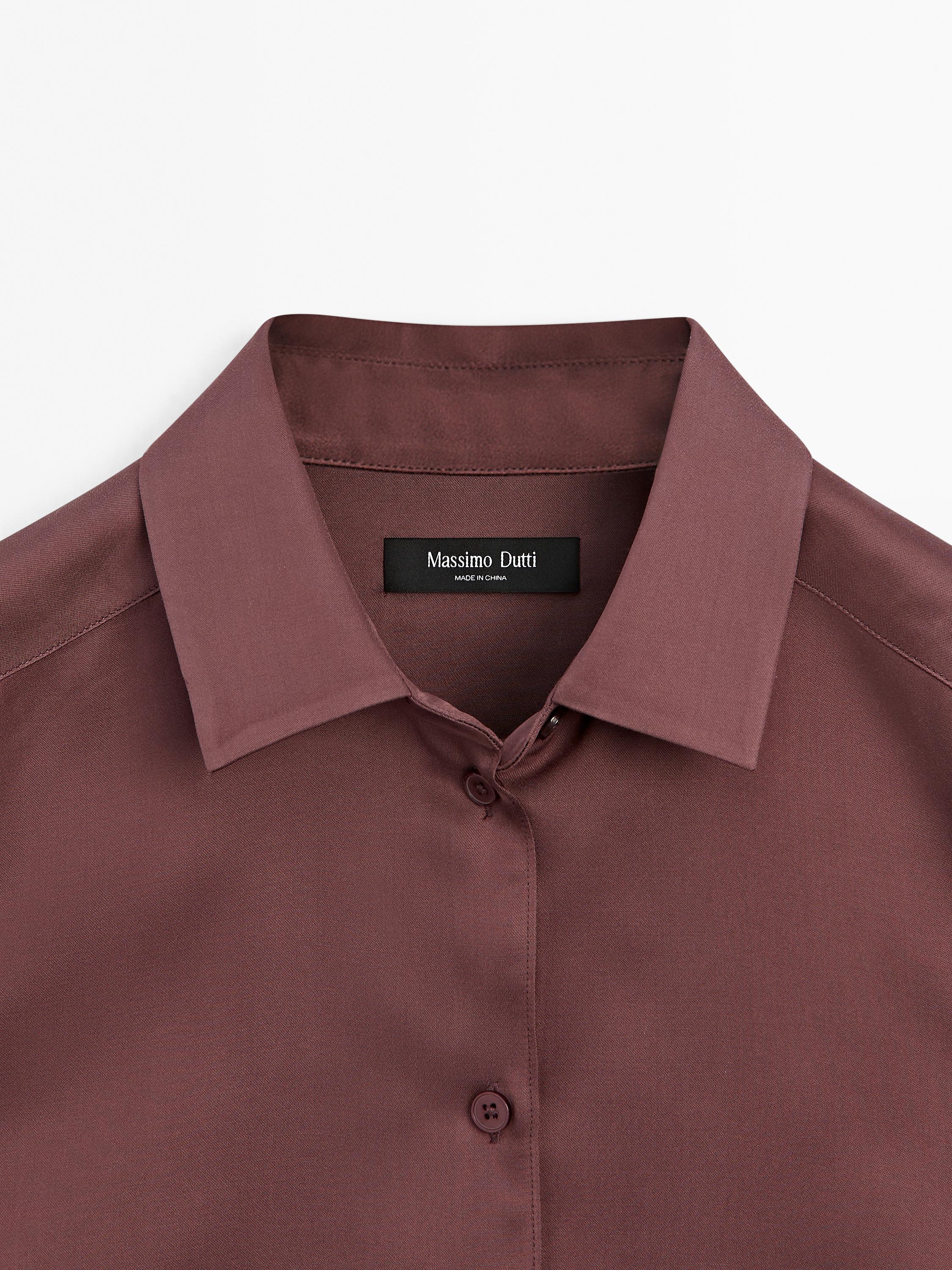 Flowing satin shirt