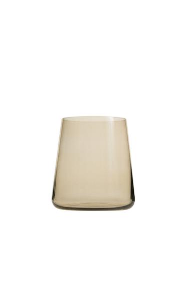 CONICAL CRYSTALLINE TUMBLER - Brown by Zara
