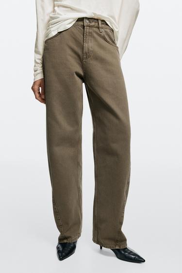 Mid-waist barrel fit jeans — Black gold 2