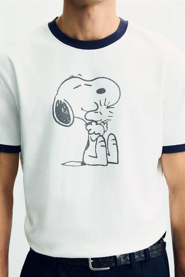 Zara SNOOPY ™ CONTRAST T-SHIRT - Oyster-white - Image 0