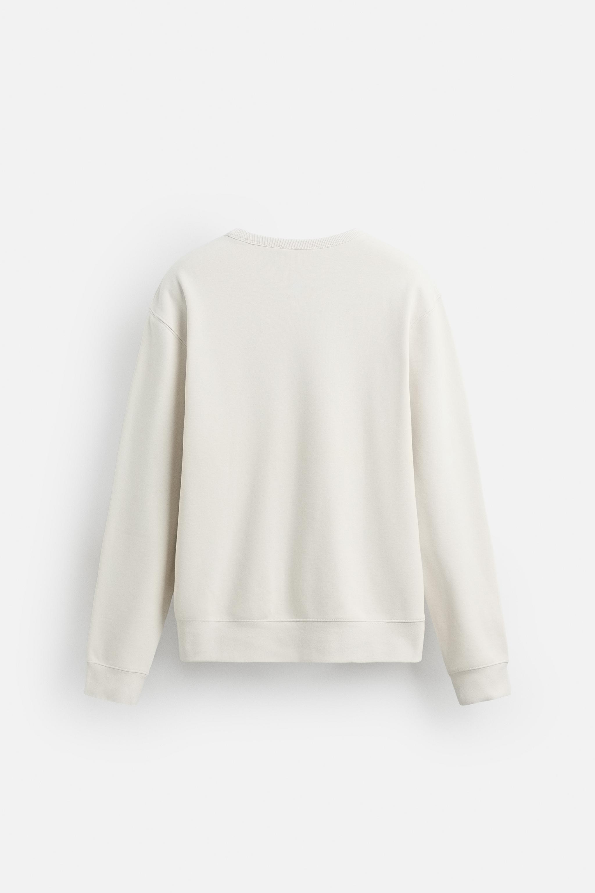 BASIC CREW NECK SWEATSHIRT - Black | ZARA United States