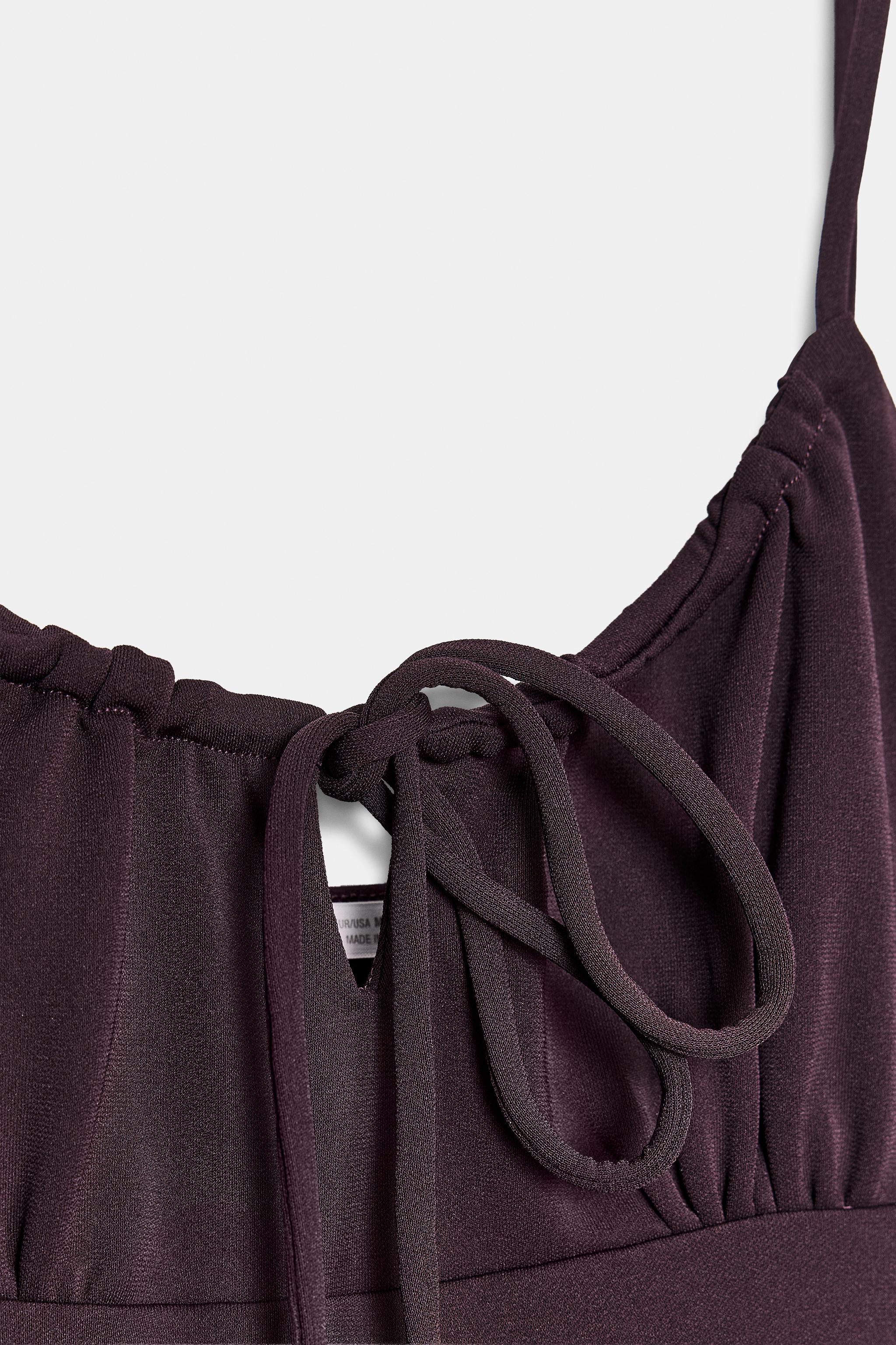 ROBE FLUIDE MI-LONGUE À BRETELLES
