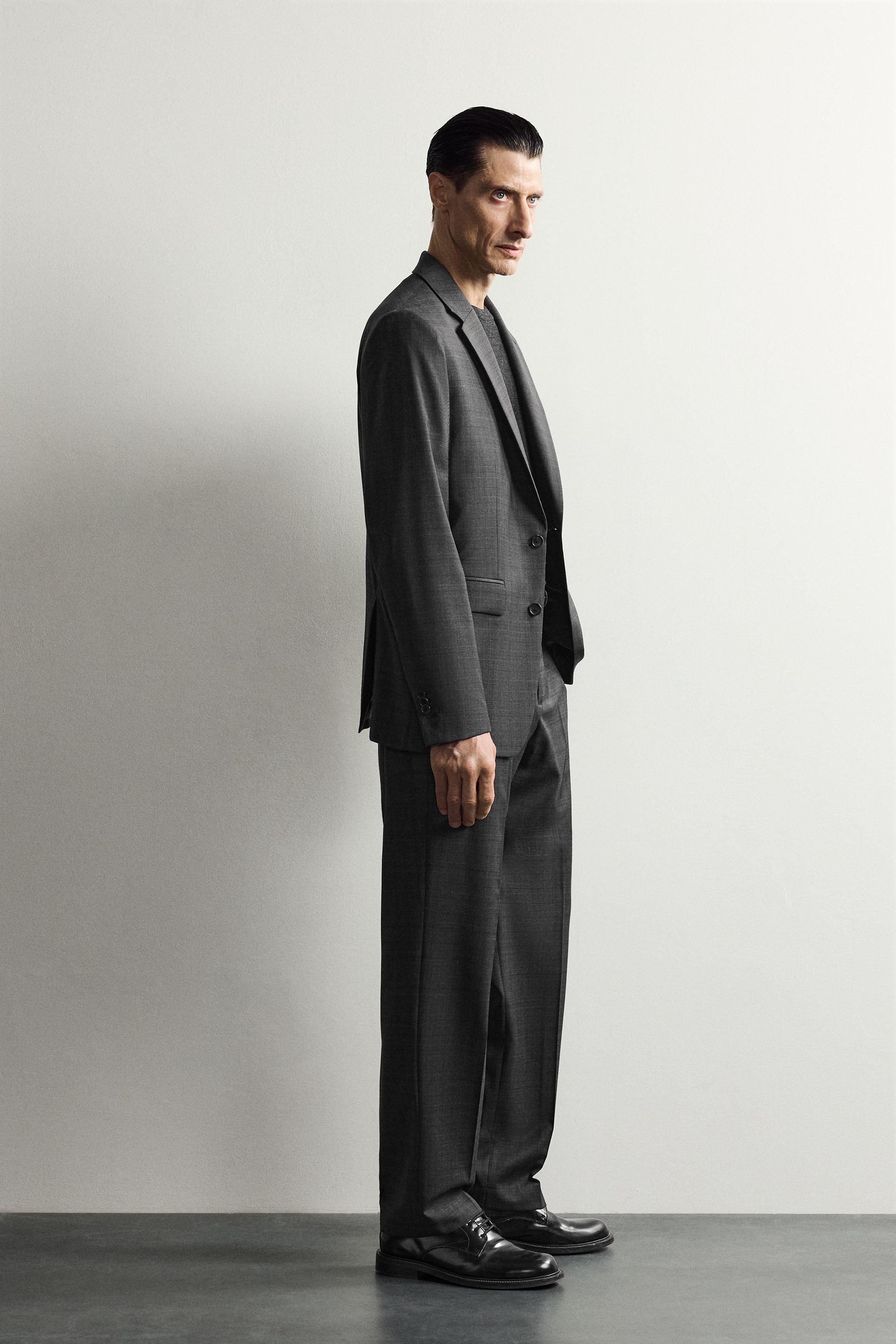 PANTALON COSTUME CARREAUX 100 % LAINE