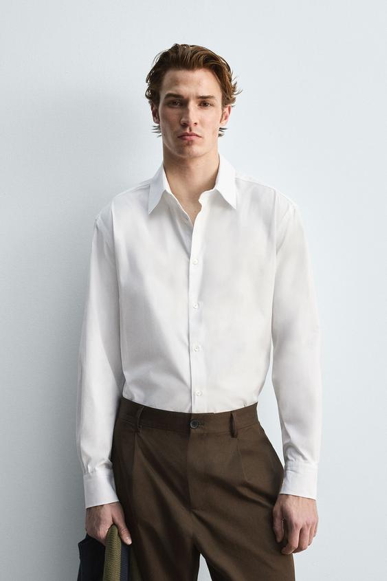 Camicia Bianca Camicie Di Lino Uomo Zara Camicia Di Lino Bianca