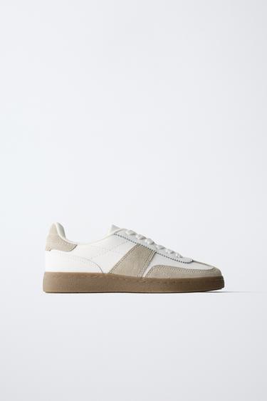 LEATHER PLIMSOLLS - White by Zara - Image 0