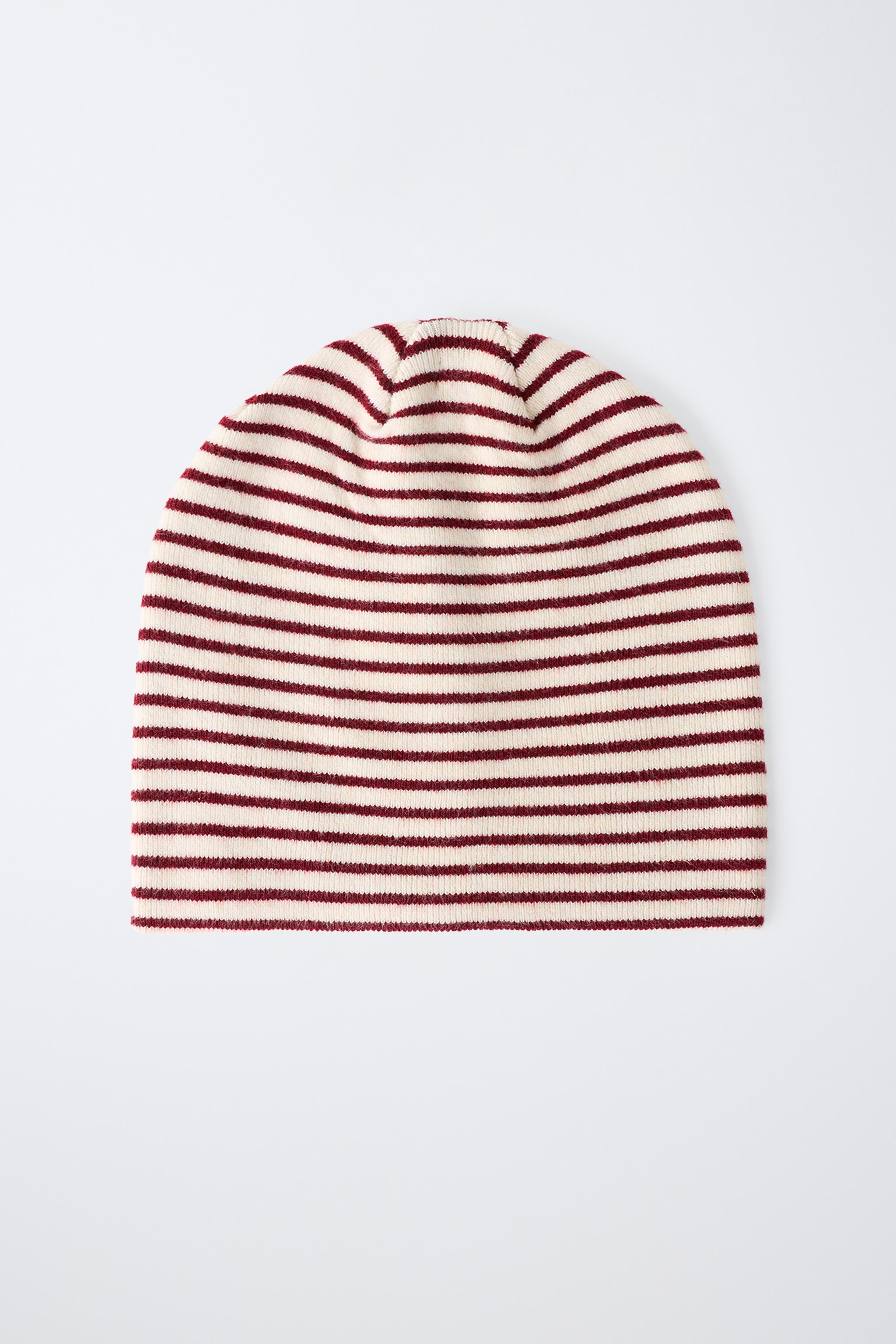 STRIPED KNIT BEANIE