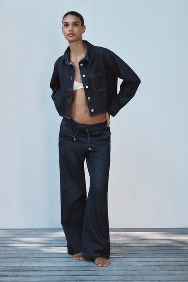 CROPPED DENIM SHIRT - Blue by Zara