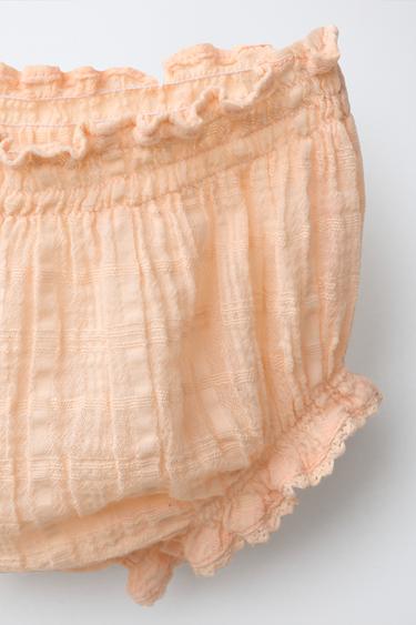 ENSEMBLE BLOUSE ET CULOTTE STRUCTURÉ - Rose clair de Zara - Image 3