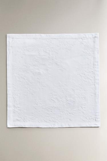 PACK OF COTTON JACQUARD NAPKINS (PACK OF 2) - White by Zara - Image 1