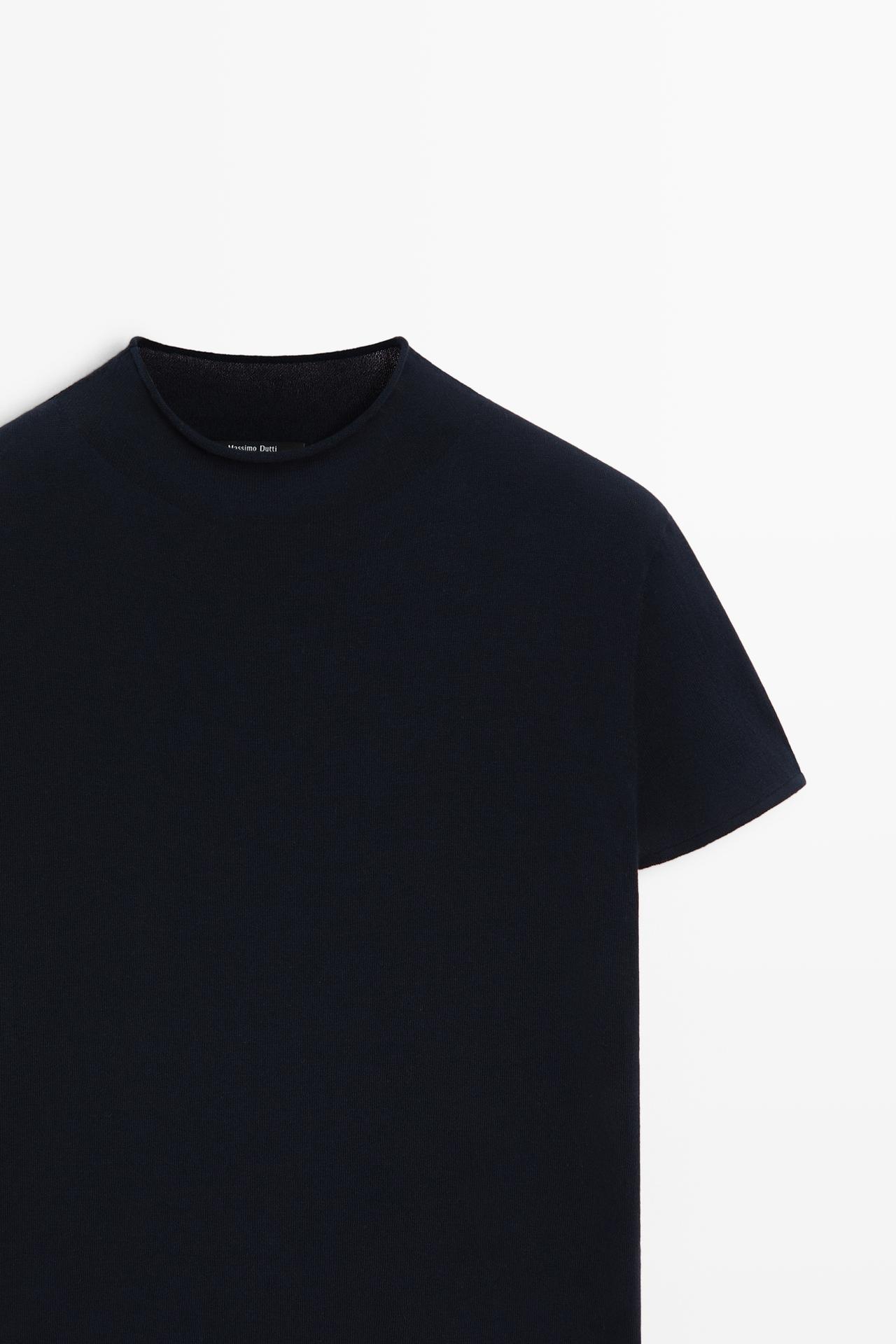 100% cotton short sleeve sweater — Blue