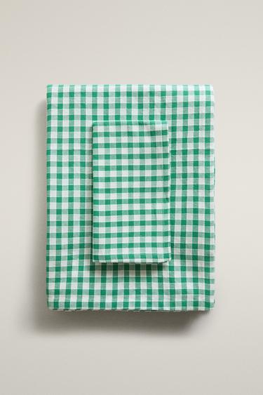 TOVAGLIA A QUADRI VICHY - Verde di Zara