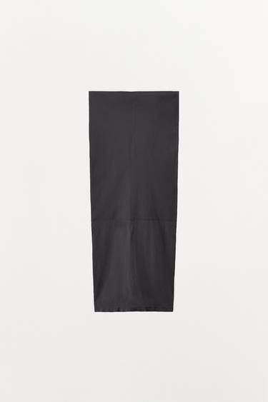 POLYAMIDE PENCIL SKIRT - Dark grey by Zara - Image 4
