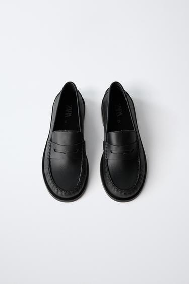 MOCASSINS EN CUIR - Noir de Zara - Image 3