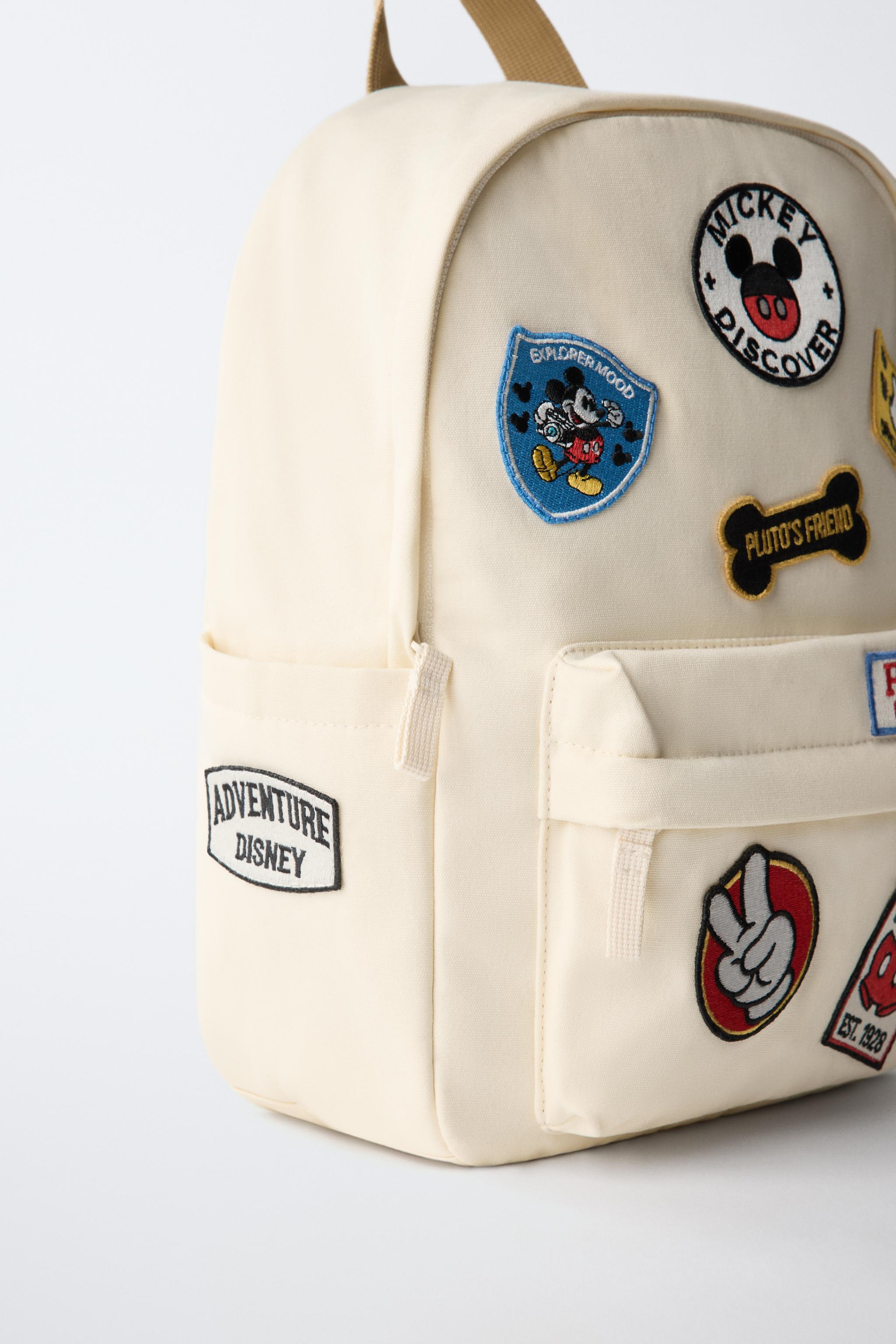 MICKEY MOUSE © DISNEY PATCH BACKPACK - Ecru White | ZARA Singapore