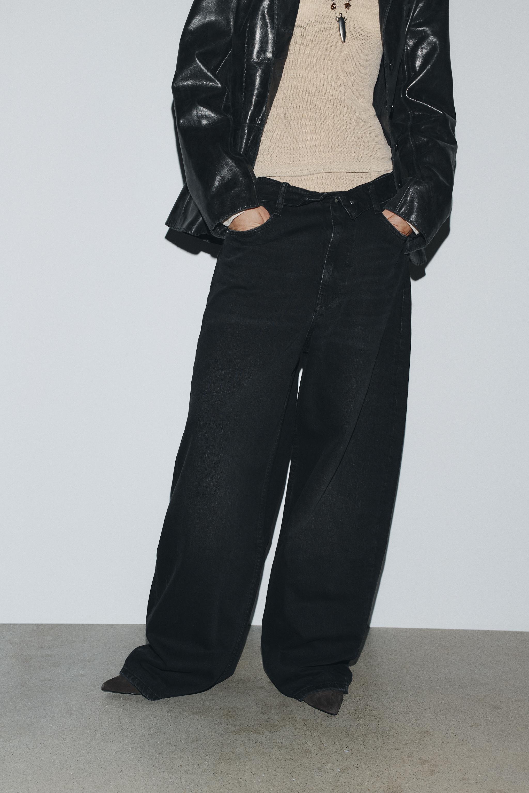 TRF MID-RISE FOLDED WAISTBAND JEANS