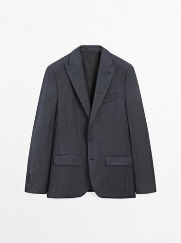 Zara 100% wool suit blazer - Navy blue