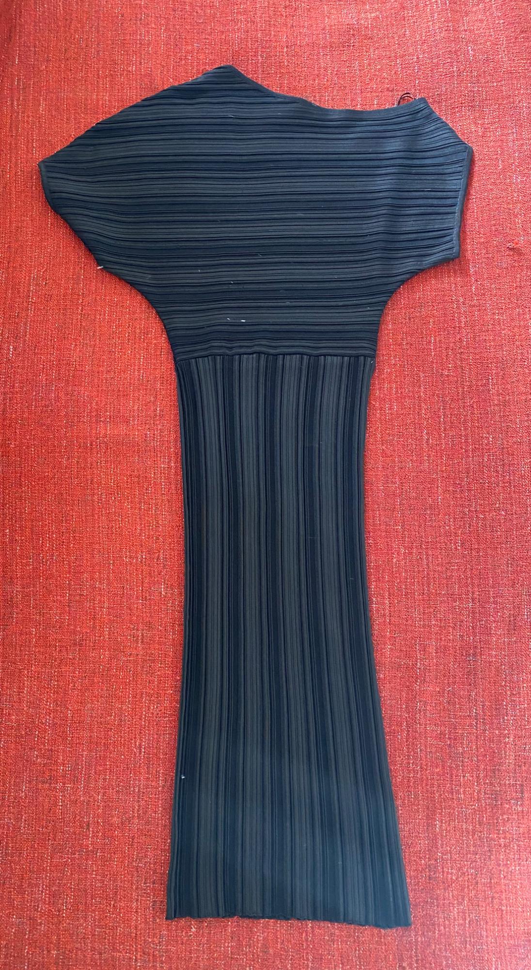 RIB KNIT ASYMMETRIC DRESS - Image 5