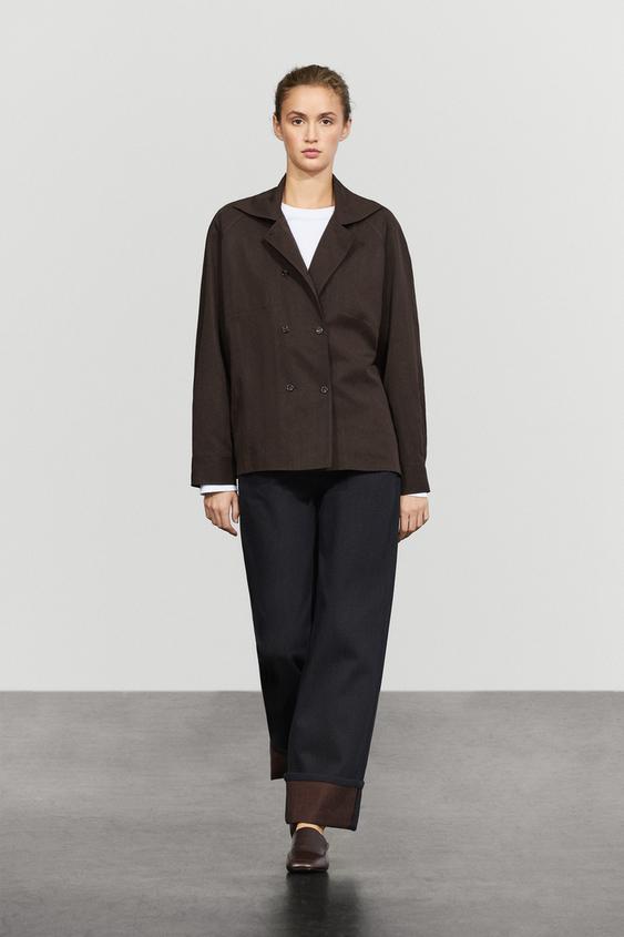 Chemise à double boutonnage - Marron de Zara - Image 0