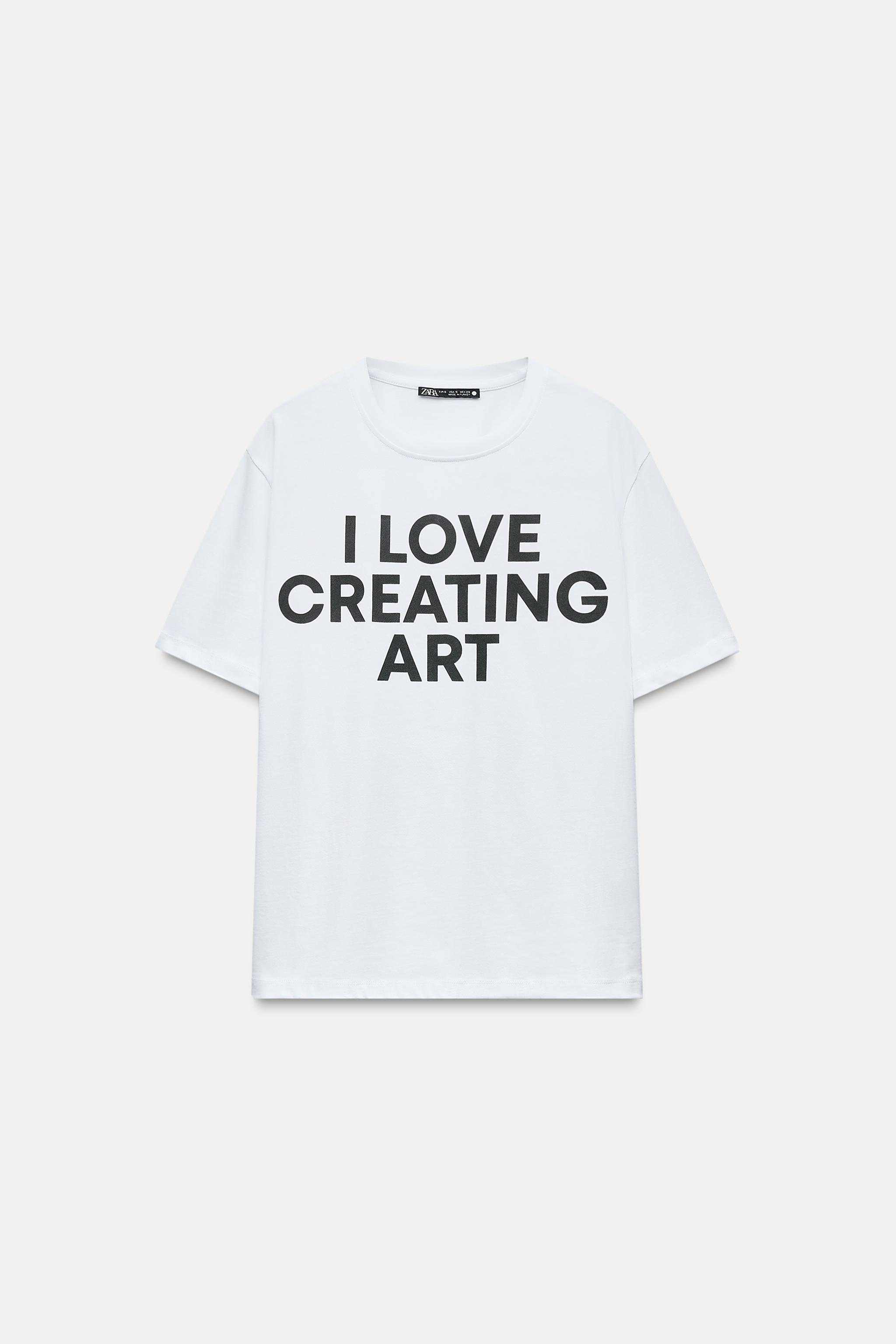 zara 販売 柄tシャツ