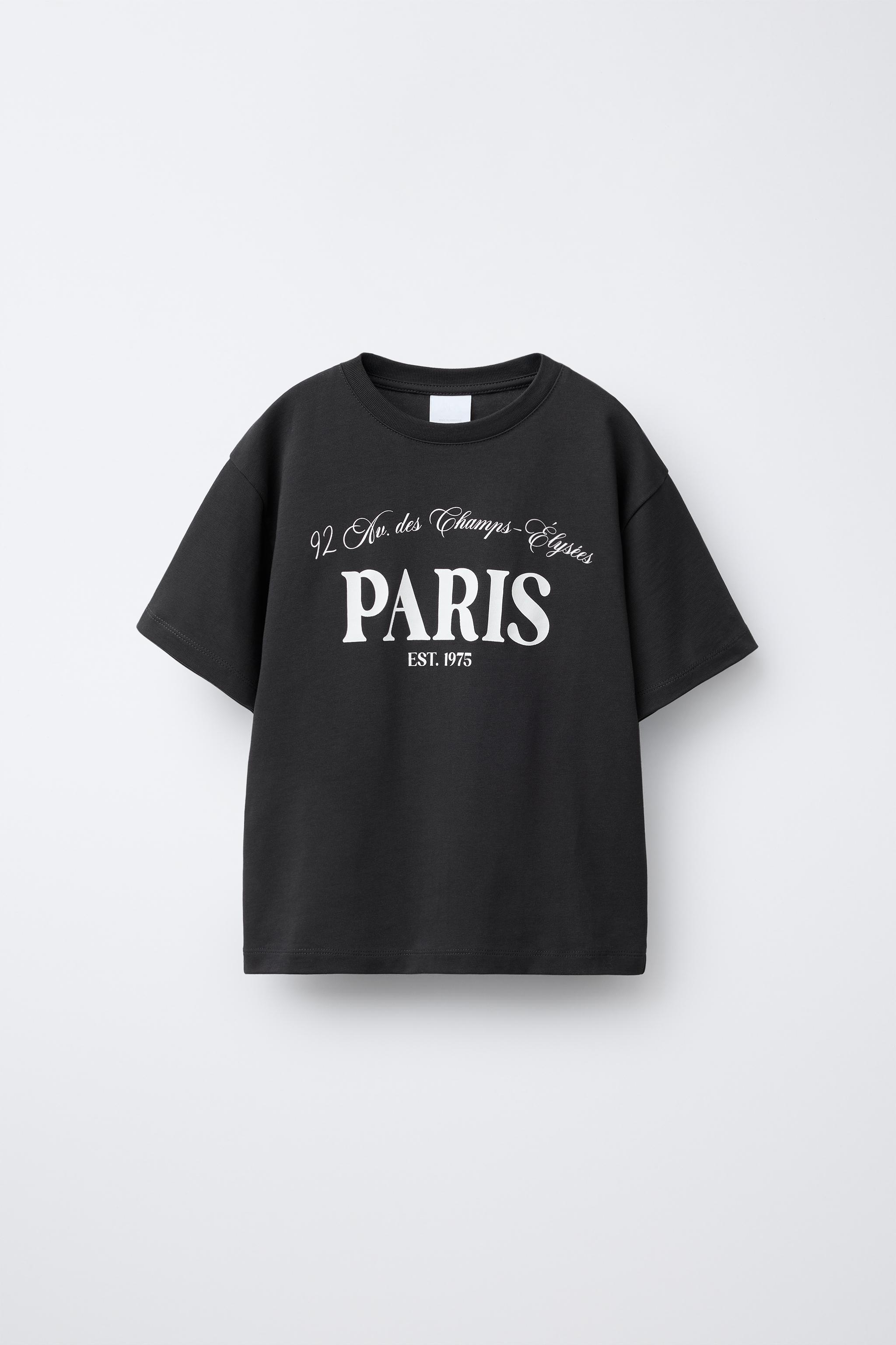 CITY SLOGAN T-SHIRT - Dark anthracite | ZARA Australia