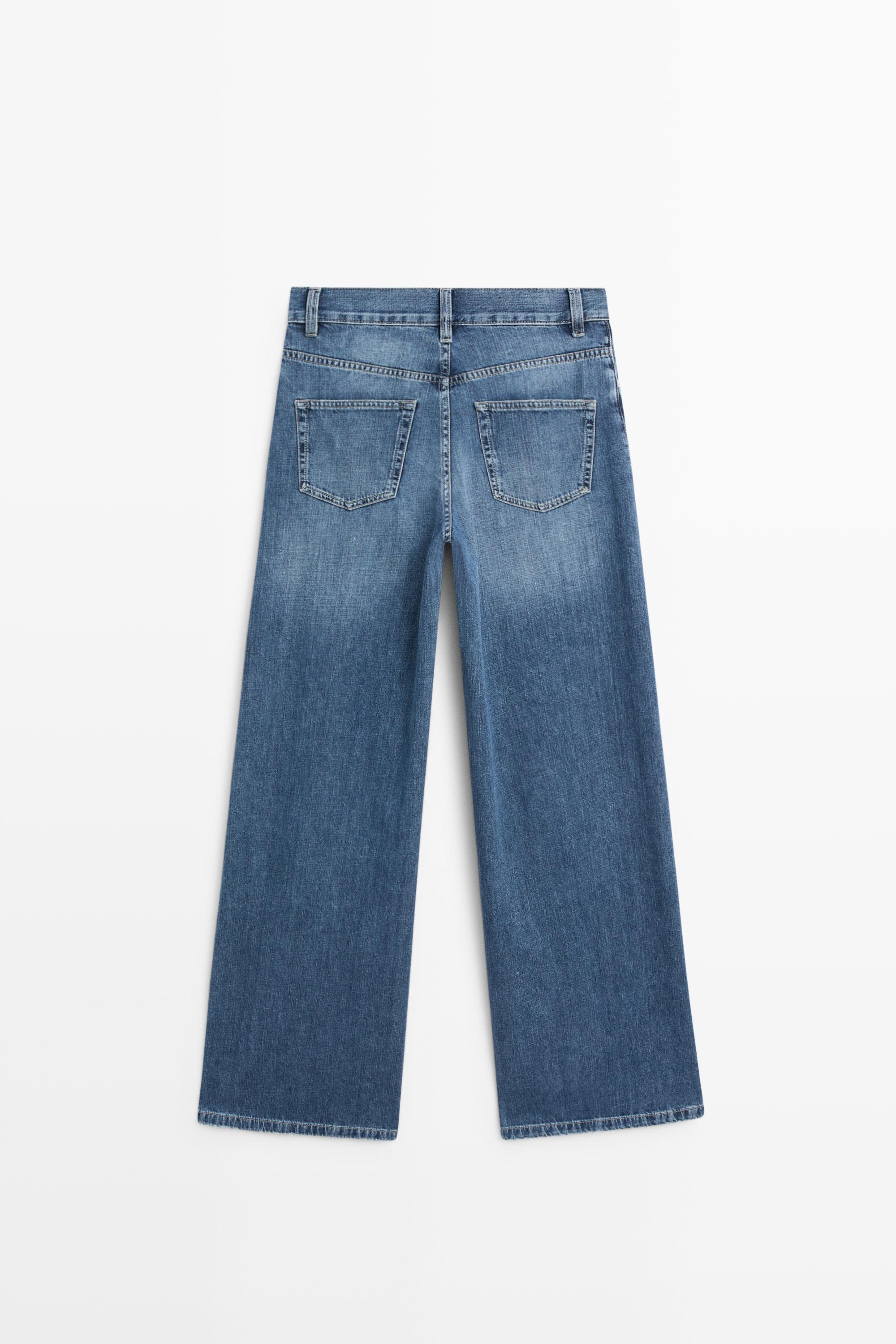 High-waist wide-leg jeans