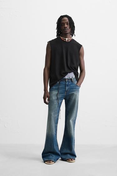 Zara KNITTED TANK TOP - Black