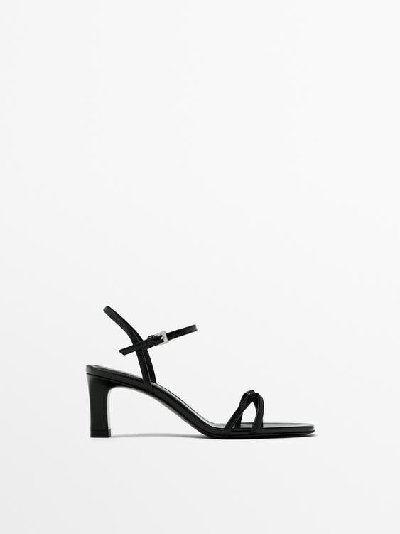 Strappy heeled sandals - Black | ZARA United States