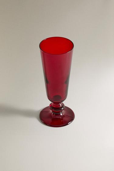 FLÛTE EN VERRE DE NOËL - Rouge de Zara - Image 1