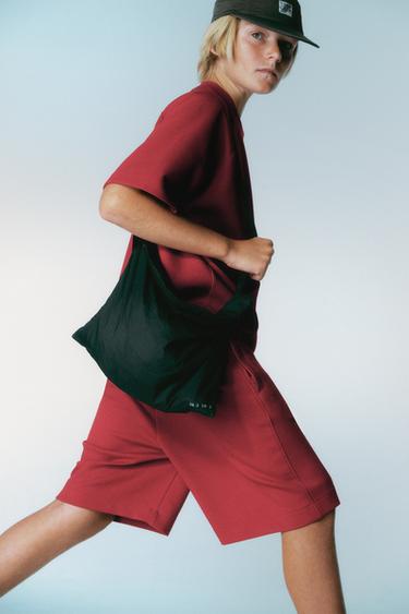 برمودا INTERLOCK SPORTY - أحمر الخاص بـ Zara