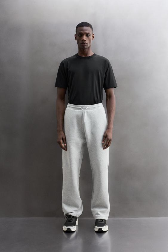 TECHNICAL JOGGING TROUSERS - Grey marl by Zara - Image 0