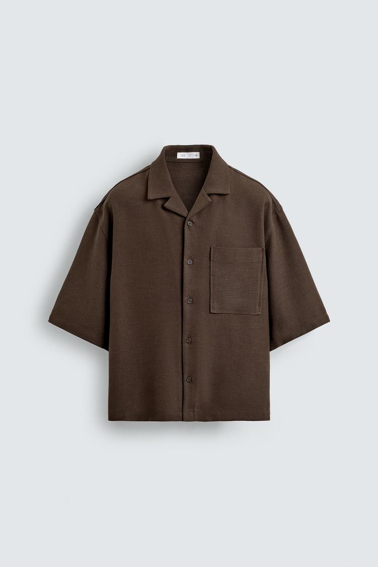 ZARA BOXY FIT TEXTURED SHIRT
