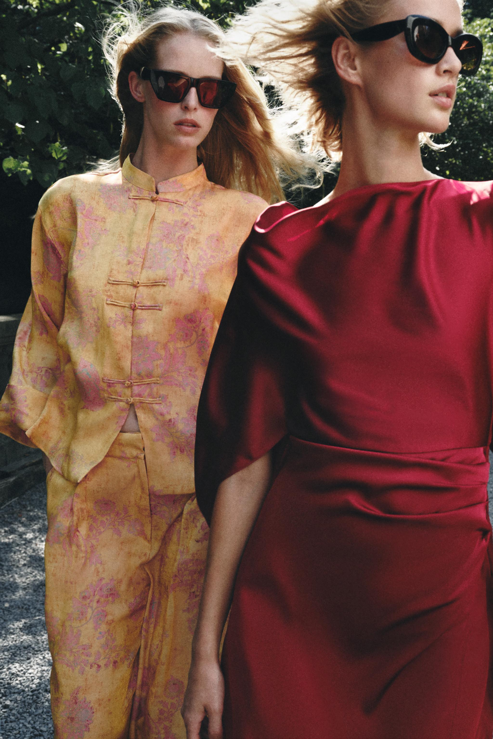 Zara Çiçek Desenli Palazzo Pantolon görsel 2